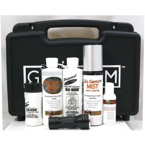 Glo Germ MIST Deluxe Simulated Germ Kit w/Gel & UV Flashlight