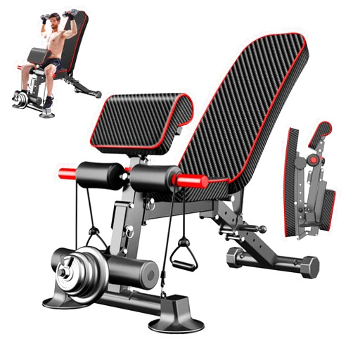 K KiNGKANG Adjustable Weight Bench - Utility workout Benches for Exercise, Free Installation Design for Portable Fitness Strength Training Equipment at Home Gym