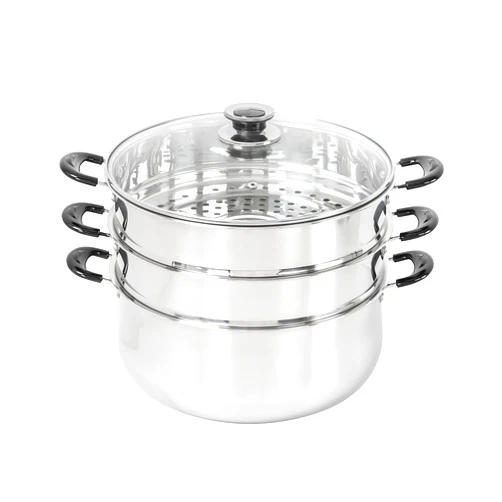 Concord 30 CM Stainless Steel 3 Tier Steamer Pot Steaming Cookware - Triply Bottom