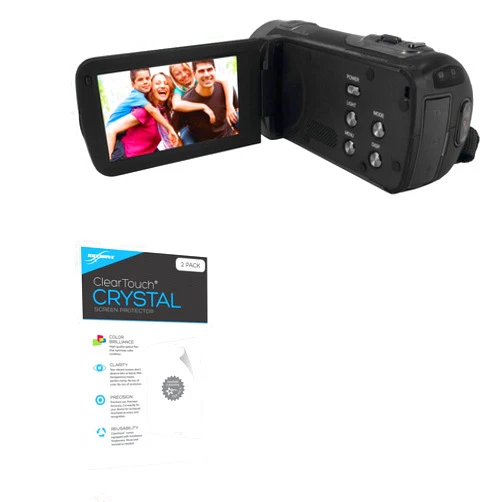 BoxWave Screen Protector Compatible With Bell Howell DV50HD Fun-Flix - ClearTouch Crystal (2-Pack), HD Film Skin - Shields From Scratches