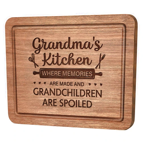 Leebbsin Grandma Birthday Gifts, Grandma Engraved Wood Cutting Board, Kitchen Gifts for Grandma from Grandkids, Best Grandma Gift Ideas, Gifts for Grandma on Grandparents Day Christmas