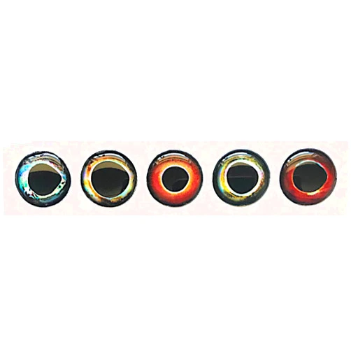 Brule Outdoors Brule 3-D Holographic Epoxy Fish Eyes (3mm-20mm) 60 Pack, Handpoured, Lures Fly Tying Streamers Crafts