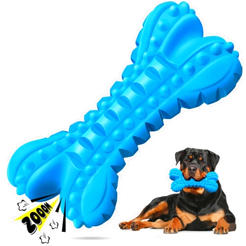 LEGEND SANDY Dog Toys for Aggressive Chewers Large Breed, Durable Dog Bones Squeaky Dog Chew Toy, Nearly Indestructible Dog Toys for Large Dogs, Tough Natural Rubber Puppy Chew Toys for Medium Dog Teeth Cleaning