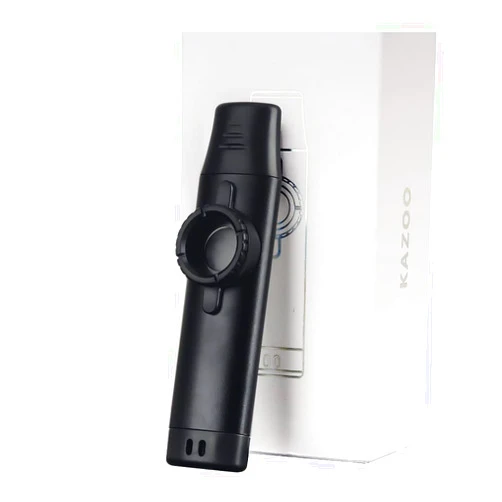 Oxsubor Upgrade Metal Kazoo, Adjustable Tone Professional Aluminum Alloy Kazoo with Five Flute Diaphragms, Food Grade Mouthpiece with Cover and Sling Design Kazoos for Kids/Adults/Music Lovers (Black Kazoo)