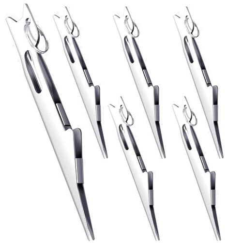 Gisafai 6 Pcs Fishing Line Knot Tyer Tying Tool Quick Tie Nail Knot Tying Tool Fly Fishing Angler Accessories Fly Tying Equipment for Hooks Lures Lines Men
