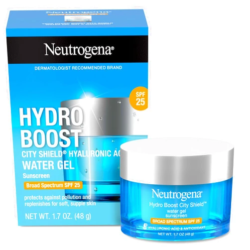 Neutrogena Hydro Boost Face Moisturizer with SPF 25, Hydrating Facial Sunscreen, Oil-Free and Non-Comedogenic Water Gel Face Lotion 1.7 oz