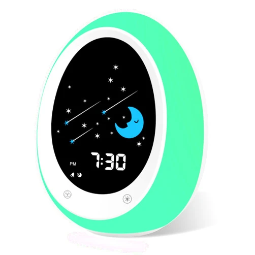 BUTTING Kids Alarm Clock, Toddler Sleep Training Clock with Sun & Moon, Sound Machine, Night Light, Ok to Wake Alarm Clock for Children
