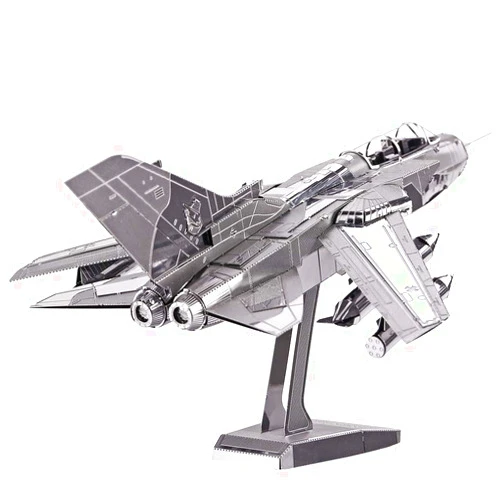 Piececool 3D Metal Puzzle for Adults, Tornado Fighter Jet Military Airplane Models Kits to Build for Teens Men Hobbies Toys DIY Brain Teaser Puzzles, Great Birthday Gifts, 83 Pcs