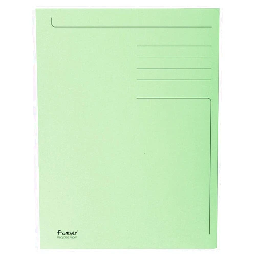 Exacompta - Ref 449013E - Forever Collection - Pre-Printed 3-Flap Folder - 245 x 320mm in Size, Suitable for A4 Documents, Recycled 280gsm Card - Green (Pack of 50)