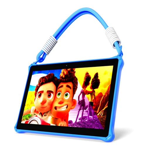 PRITOM 10 inch Kids Tablet Android 13 Tablet 64GB, Quad-Core, Large HD IPS Display, WiFi, Dual Camera, Bluetooth, Toddler Tablet for Kids Age 3+ (Blue)