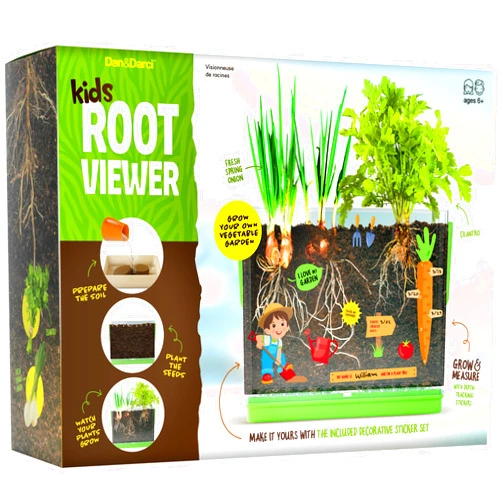 Dan&Darci Root Viewer Kit for Kids - Grow Your Own Plant for Boys & Girls Gifts - Science STEM Toy & Craft Growing Kits for Ages 4-8 Birthday Gifts for Boy, Girl 4, 5, 6, 7, 8, Year Old