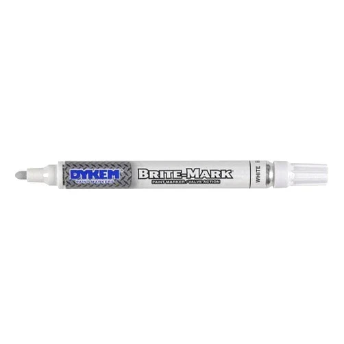 Dykem #84003 White Med Brite-mark Med Tip Marker