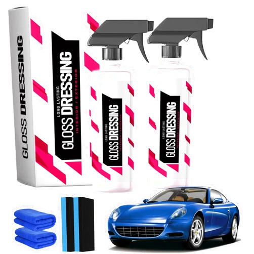 Pigdun 2 pcs Legendary Gloss Dressing,Trim & Tire Dressing - Restore Faded Plastics,Plastic Restorer for Cars Ceramic Plastic Coating