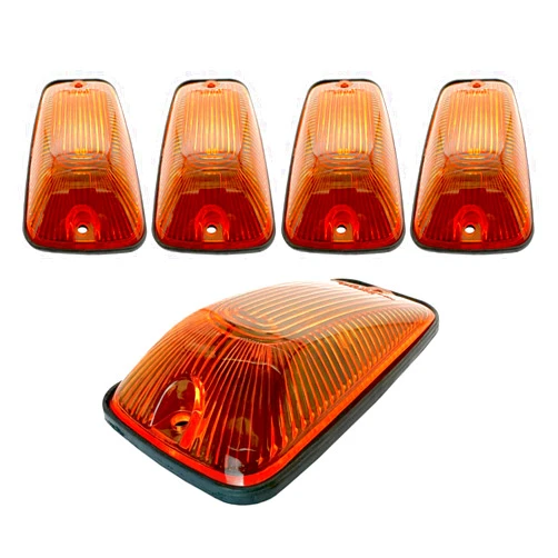 TYK Industries 5 Amber Roof Running Marker Lamp Replacements Compatible with 1988-2002 Chevrolet GMC Trucks