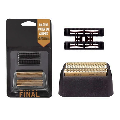 Colorski Professional 5 Star Series Finale Shaver Shaper Replacement Foil and Cutter Bar Assembly Compatible with Wahl Shaver Model 7031-100, 7043-100 Super Close Super Close Shaving Replacement Heads,Gold