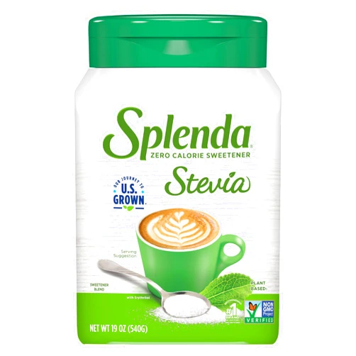 SPLENDA Stevia Zero Calorie Sweetener, Plant Based Sugar Substitute Granulated Powder, 19 oz Jar