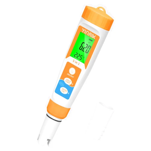 YINMIK Pool Salt Tester New Update 5 in 1 pH TDS EC Salinity Meter for Saltwater Swimming Pools Hot Tub Digital Salinity Tester for Saltwater Aquarium Water More Accuracy pH and ppm Meter Hydroponic…