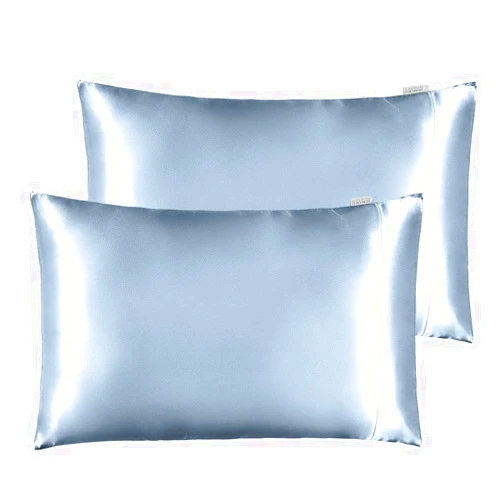 STONECREST Classic Home Decor, Inc STONECREST Satin Pillowcase for Hair and Skin Care, Pack 2 Soft Breathable Cooling Silky Satin Pillowcases (20 x 40”)(Slate,King)