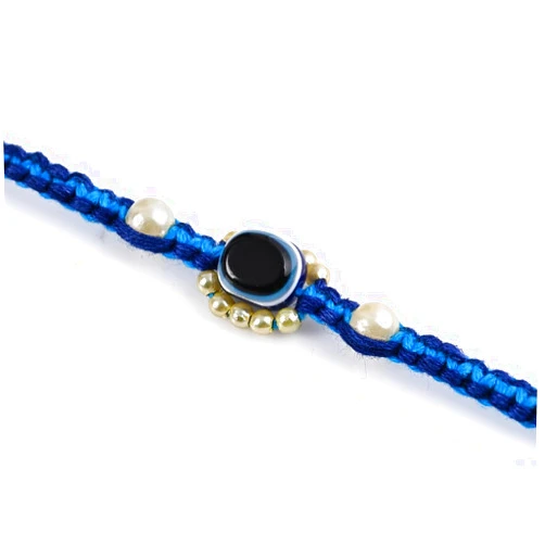 CHOTTEY LAL AND SONS Thread Rakhi Bracelet for Brother || Rakshabandhan Special Multicolor Crystal and Artificial Pearl Dora Rakhi Set for Mens