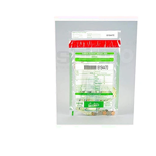 CASHIER DEPOT YOUR ONE STOP SHOP FOR ALL CASHIER'S NEEDS 500 Cashier Depot Tamper Evident Bank Deposit Bags, 9