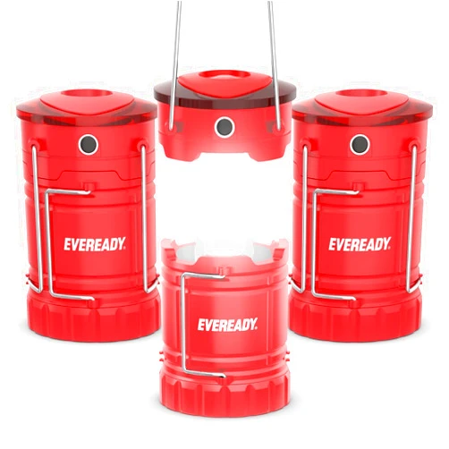 Eveready LED Camping Lantern 360 PRO (3-Pack), Super Bright Tent Lights, Rugged Water Resistant LED Lanterns, 100 Hour Run-time (Batteries Included)