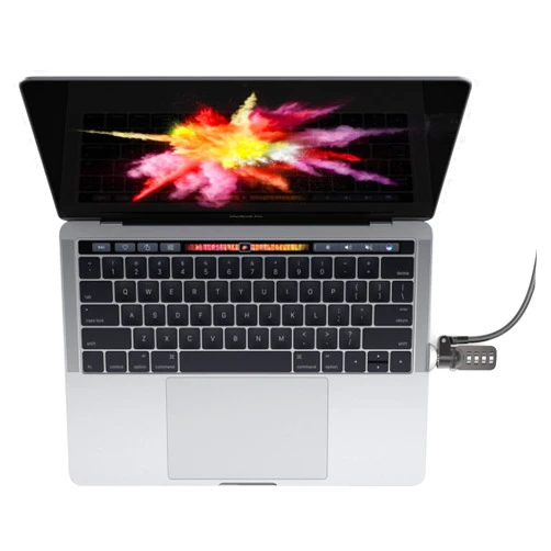 Compulocks Maclocks MBPRLDGTB01CL Security Laptop Ledge Lock Adapter with Combination Cable Lock for MacBook Pro with Touch Bar