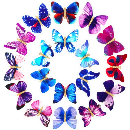 Boao 18 Pieces Glitter Butterfly Hair Clips for Girls Teens Women Hair Accessories (Mysterious Styles)