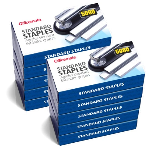 Officemate Standard Staples, 10 Boxes General Purpose Staple (91950)