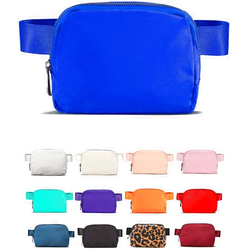 YOSHUYUKI Fanny Pack Cross Body Bag Small Crossbody Bags for Women Men Trendy Nylon Waterproof Mini Purse Travel Running Belt Bag Lulu Dupes Bum Hip Chest Waist Pack Side Bag Must Have Blue