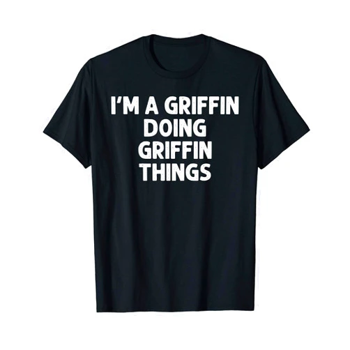 Last Name Personalized Custom Christmas Lover Team GRIFFIN Gift Funny Surname Family Tree Birthday Reunion Idea T-Shirt
