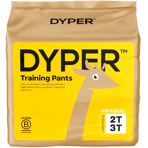 DYPER Toddler Potty Training Pants Girls & Boys, Honest Ingredients, Day & Overnight, Made with Plant-Based* Materials, Hypoallergenic for Sensitive Skin, Unscented (Size 2T-3T, 26, Count)