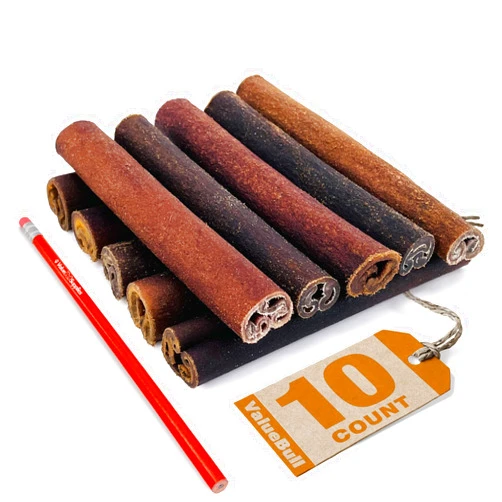 ValueBull Collagen Sticks, Beef Dog Chews, Super Jumbo 6 Inch, 10 Count - Natural & Safe, Single Ingredient, Rawhide-Free, Long Lasting, Healthy for HIPS, Joints, Skin & Coat