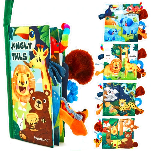 Hahaland Baby Books 0-6 Months,Infant Tummy Time Toys High Contrast Sensory Baby Toys 6 to 12 Months Touch Feel Book Gift Christmas Stocking Stuffers for Boys Girls 0-3 Months Book Early Learning Stroller Toy