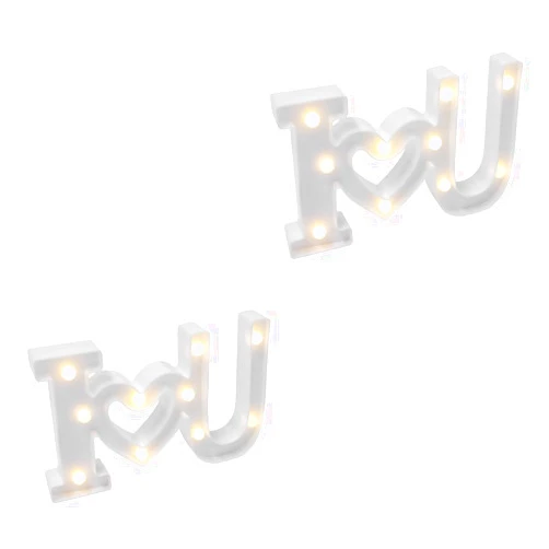 UPKOCH 2pcs Bed Room Decor Decoration for Bedroom Window Decoration Fnypretty Neon Sign Lamp Decorative