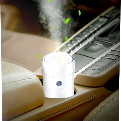 Gonlink Car Diffuser, Car Humidifier, Car Diffusers for Essential Oils, Smart Car Air Freshener Diffuser, USB Cool Mist Humidifier Diffuser for Car Home Office Bedroom (White)