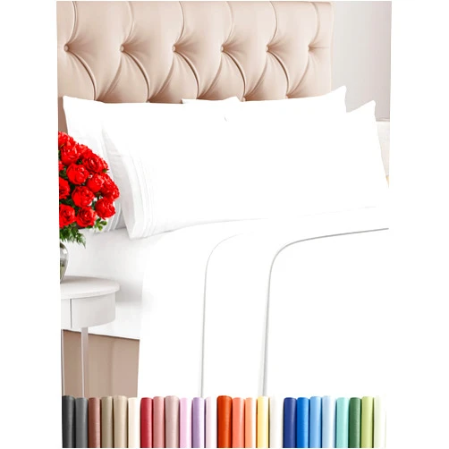 CGK Unlimited King 6 Piece Sheet Set - Comfy, Breathable & Cooling - Hotel Luxury Bedding for Women, Men, Kids & Teens - 1 Flat & 1 Fitted Sheet & 4 Pillowcases w/ Deep Pockets - Ultra-Soft and Wrinkle Free - White