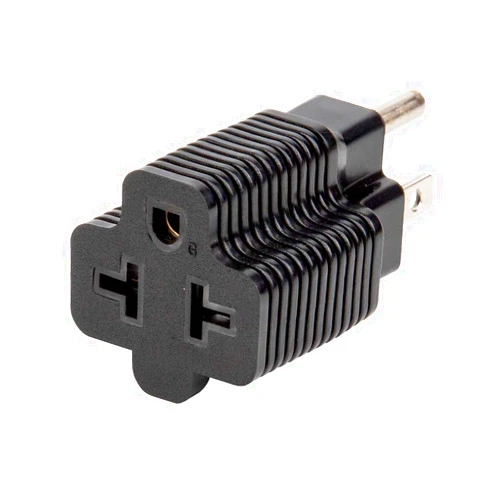 Yeewenmo [4-in-1] 15 Amp Household AC Plug to 20 Amp T Blade Adapter, Nema 5-15P to 5-20R, 5-15P to 6-15R, 5-15P to 6-20R Plug Outlet, AC Power Adapter Converter,15A 125V to 20A 250V Adapter