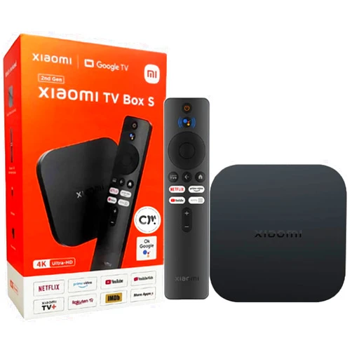Xiaomi TV Box S 2nd Gen - 4K Ultra HD Streaming Media Player, Google TV Box with 2GB RAM 8GB ROM, 2.4G/5G Dual WiFi, Bluetooth 5.2 & Dolby Audio and DTS-HD, Dolby Vision, HDR10+