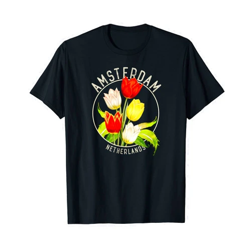 The Netherlands Tulip Gift by LAD Graphics Amsterdam Gift Tulip Festival The Netherlands Bulb Lovers T-Shirt