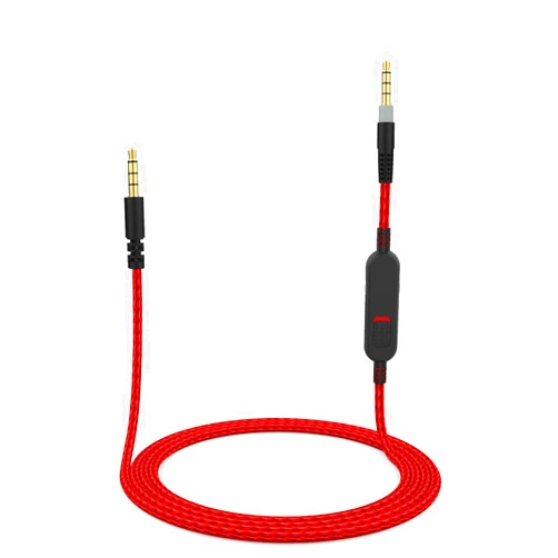 Toeasor Replacement Cloud Alpha Cable Audio Cord with Mute & Volume Controls Compatible with HyperX Cloud Alpha and Cloud Mix Gaming Headset (Red)