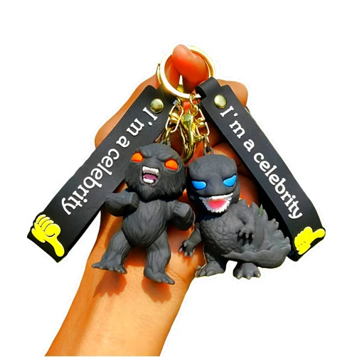 OANM studio 2PCS Dinosaur X Gorilla Funny Keychain Cartoon Keychain Backpack Keychain Wrist Keychain Accessories Female