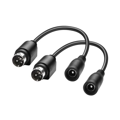 PNGKNYOCN 17CM 3 Pin DIN to 5.5 X 2.1mm DC Power Short Cable for CCTV Camera System Chargers Adapter (2-Pack)