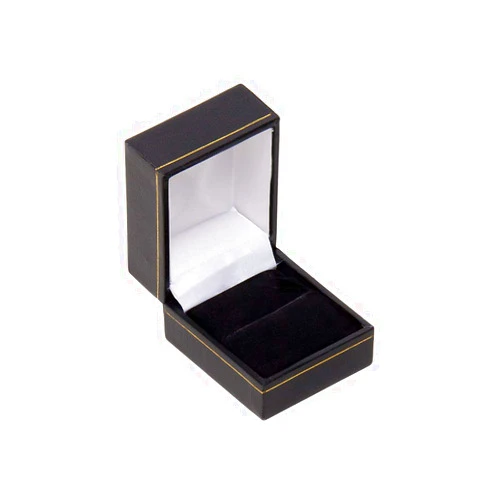 Novel Box Classic Cartier Design Leatherette Black Ring Gift Box
