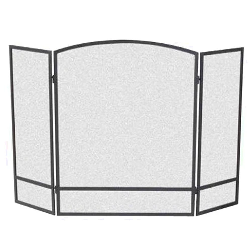 Panacea Products 15951 3-Panel Arch Screen with Double Bar for Fireplace, 29.25 Inch