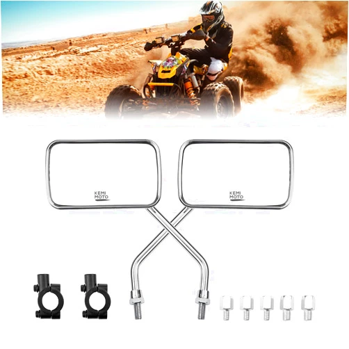 KEMIMOTO ATV Mirrors 8MM10MM Motorcycle Mirrors Side Rearview Mirrors for 7/8