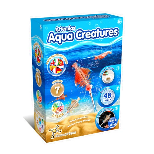 Science4you Artemias Aquatic Sea Creatures (Triops Family) - Grow Your Own Water Dragons Kit, Aqua Eggs Included, Science Kit for Kids Age 6 7 8+, Science Game, Toy and Gift for 8+ Boys & Girls