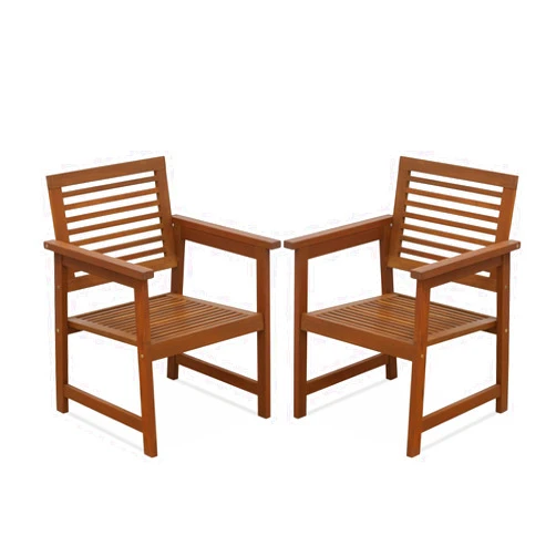 Furinno Tioman Teak Hardwood Outdoor Armchair Armchair w/o Cushion, FG161249R Set of Two