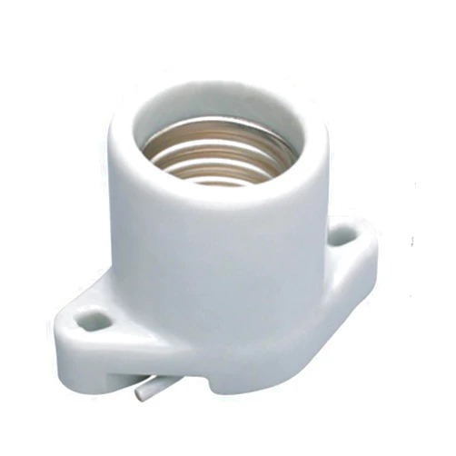 TWDRTDD Porcelain Keyless Socket,E26 Medium Base Porcelain Lamp Holder Socket with Two Hole Flanged Mounting and 4