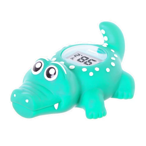 Dreambaby Floating Crocodile Bath Thermometer - Water Temperature Monitoring for Newborns, Infants, Toddlers - Croc Toy with Fahrenheit Display