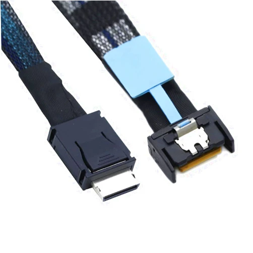 xiwai PCI-E 5.0 MCIO PCI-E Mini Cool Edge IO 4i 38Pin Male to Oculink 4X SFF-8611 Extender Cable 50cm/1.6ft